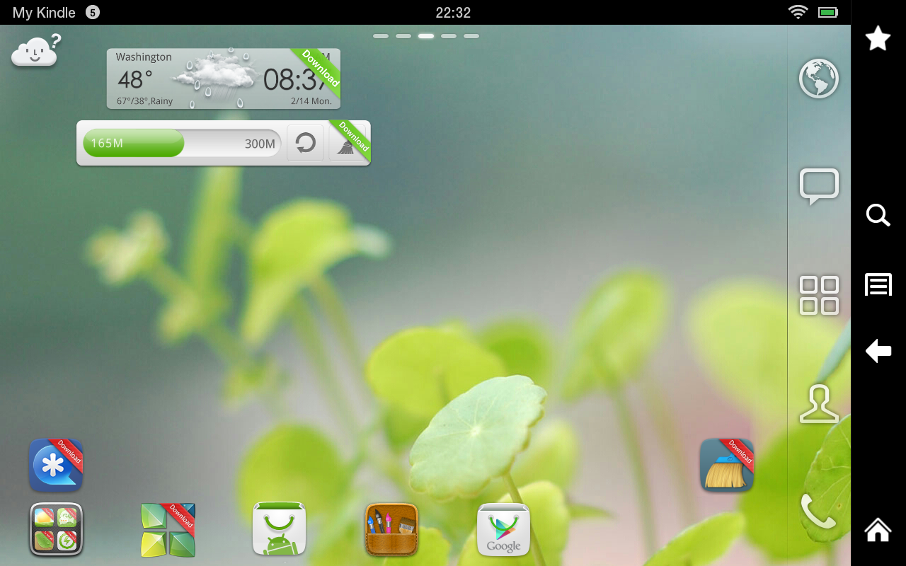 nova launcher kindle fire hd widgets